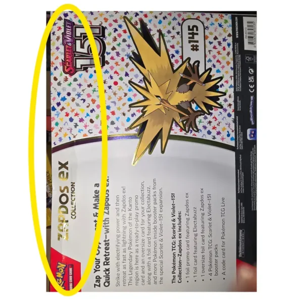 1 Zapdos EX Collection