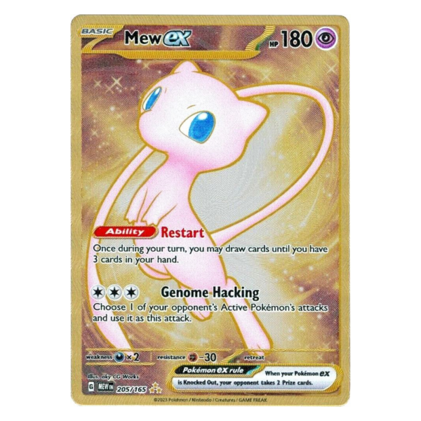 Mew ex - 205/165 (151 Metal Card) - SV: Scarlet & Violet 151