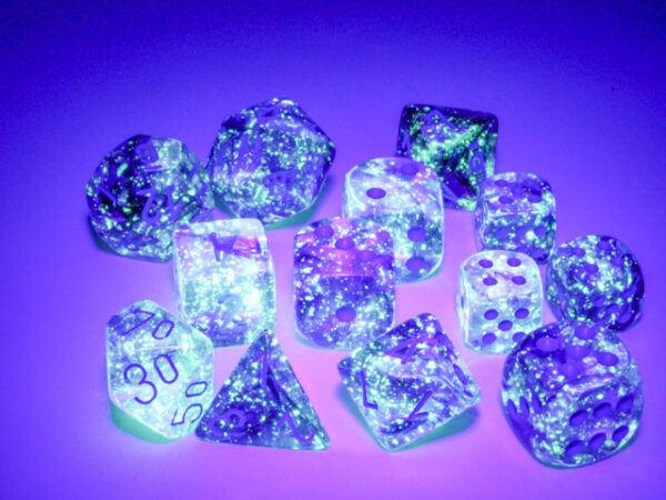 Nebula Nocturnal/blue Luminary 16mm d6 Dice Block (12 dice) - Imagen 2