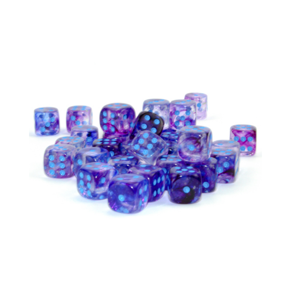 Nebula Nocturnal/blue Luminary 12mm d6 Dice Block (36 dice) - Imagen 2