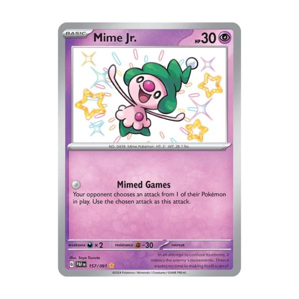 mime jr Mime Jr. - 157/091 - Paldean Fates