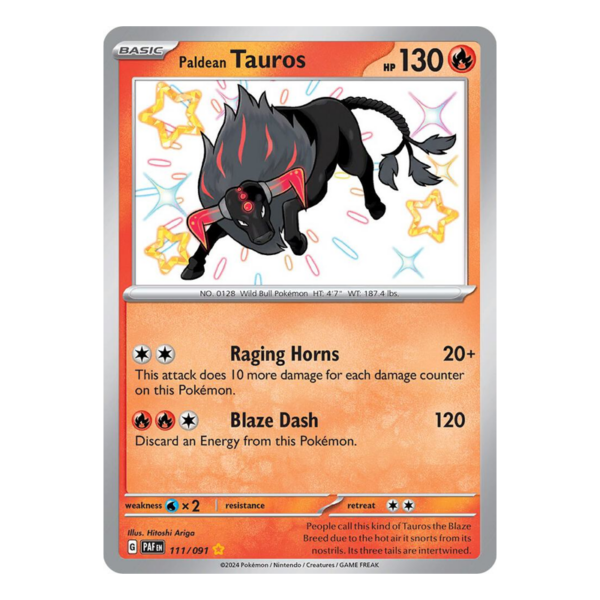 Paldean Tauros - 111/091 - SV: Paldean Fates