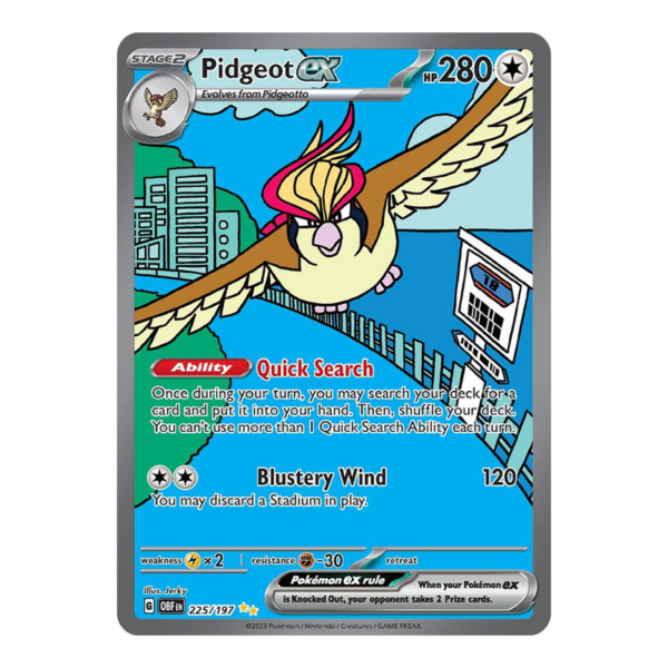 Pidgeot ex - 225/197 - SV03: Obsidian Flames