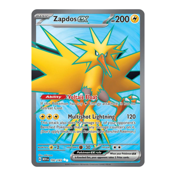 Zapdos ex - 192/165 - SV: Scarlet & Violet 151