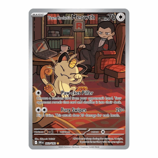Team Rocket's Meowth - 203/182 - SV10: Destined Rivals