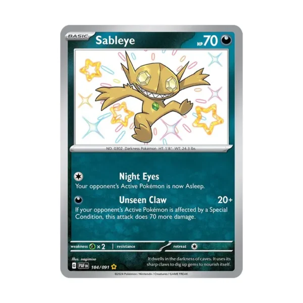 SABLEYE-SHINY Sableye - Paldean Fates