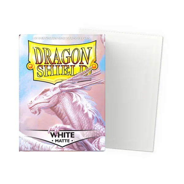 white1-6 White - Matte Sleeves - Standard Size