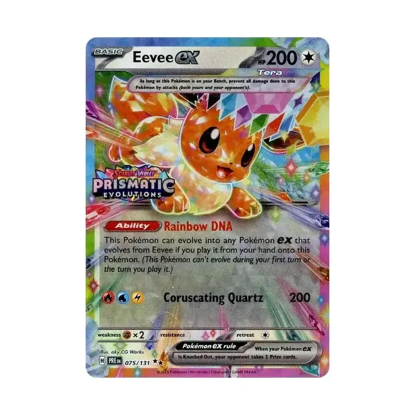 Eevee ex - 075/131 (Prismatic Evolutions Stamp)