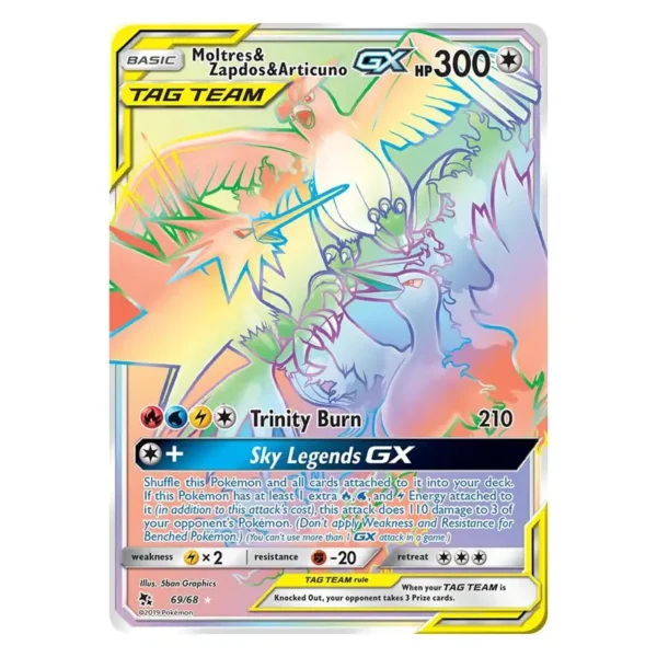Moltres & Zapdos & Articuno GX (Damage) - Hidden Fates