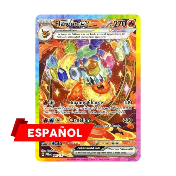 flareon español Flareon ex - 146/131 - Prismatic Evolutions (Español)