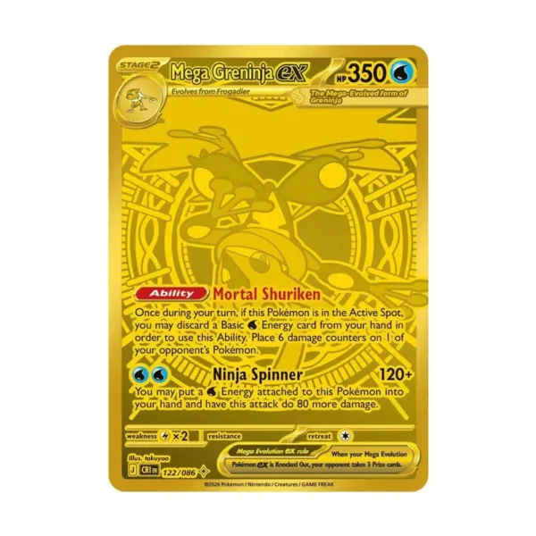 Mega Greninja ex - 122/086 - Chaos Rising