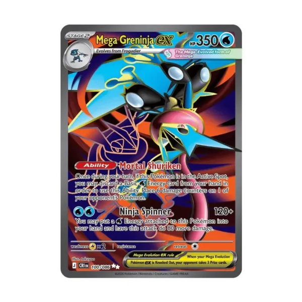 Mega Greninja ex - 100/086 - Chaos Rising